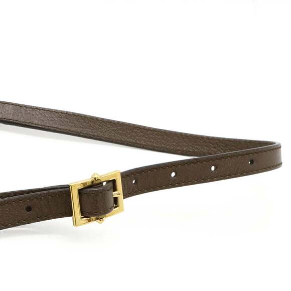 GUCCI Authentic Brown Leather Pochette Shoulder Bag - Picture 6 of 8